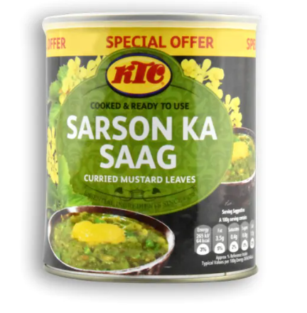 KTC Sarson Ka Saag Curried Mustard Leaves 400 GM